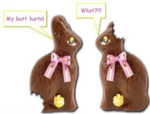 "Who ate my chocolate bunny's ears?" The first of the Easter Questions