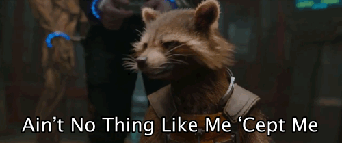 I don't want to risk spoiler alerts, so all I'll say about the Guardians of the Galaxy movie itself is that I now believe in (CGI animated) badass raccoons. There may have been tears.