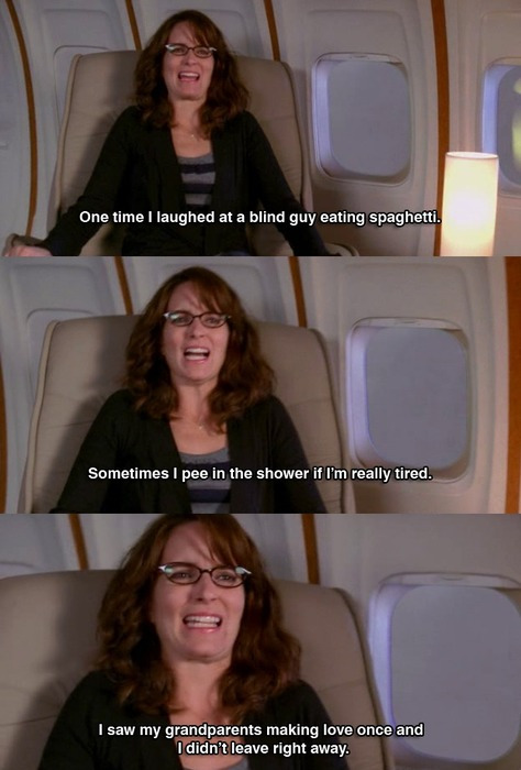 Things you learn from Tina Fey when your plane hits turbulence