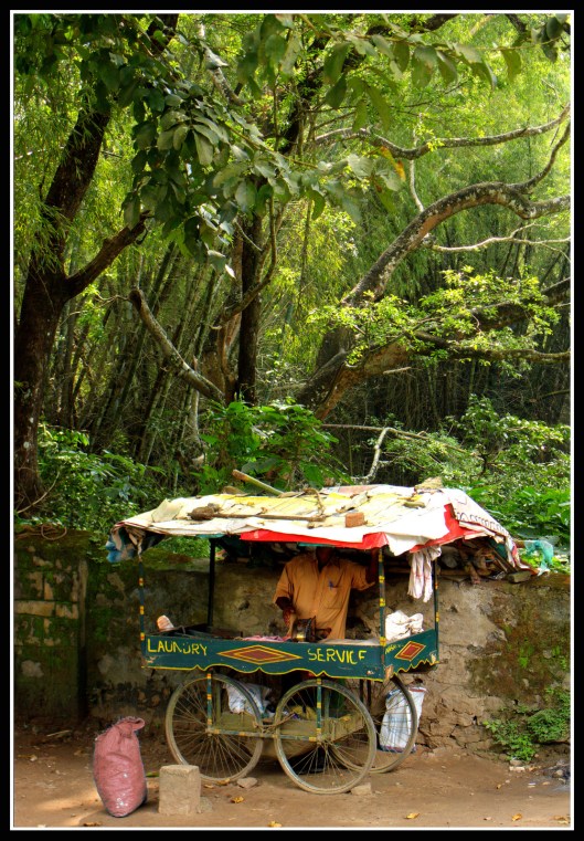 Janine was sad to leave because she hadn't gotten a good picture yet of the block of spice stores and the outdoor ironing cart. 